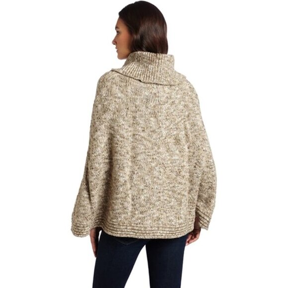 Lucky Brand Tan Knit Mohair Wool Blend Poncho Cape NWOT - Picture 5 of 10
